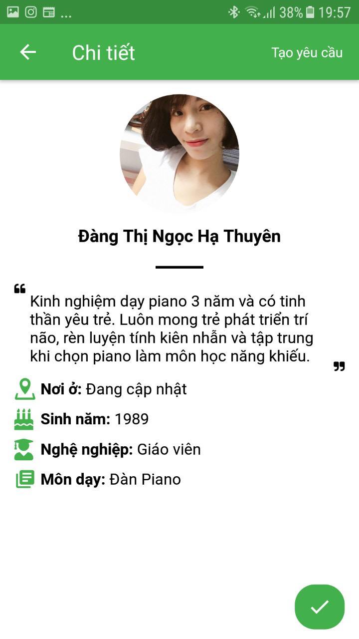 dạy k&egrave;m m&ocirc;n đ&agrave;n piano